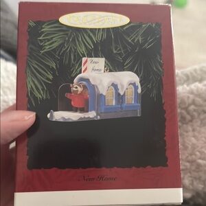 Christmas Ornament with Santa and Snow